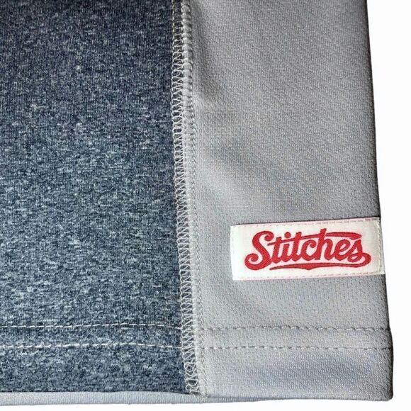 Stitches New York Yankees Quarter Zip Pullover in Blue Heather/Grey Women’s S - Picture 4 of 9